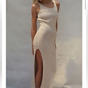 Stone Fox Swim Osaka Knit Maxi Dress in Natural crochet